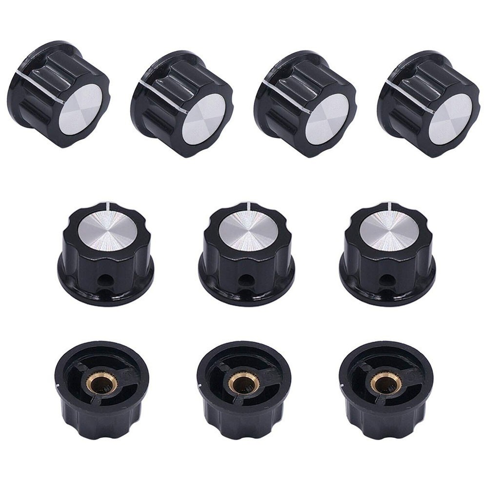 Elevate Your Electronics with Perfect Size 6mm Dia Shaft Knobs Pack of 10