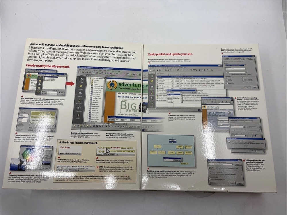 Microsoft FrontPage 2000 PC Windows Key- CIB- Complete In Box