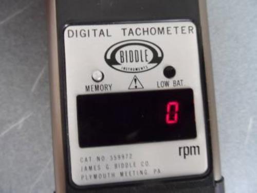 Biddle Instruments Cat. No. 359972 Digital Tachometer With Case