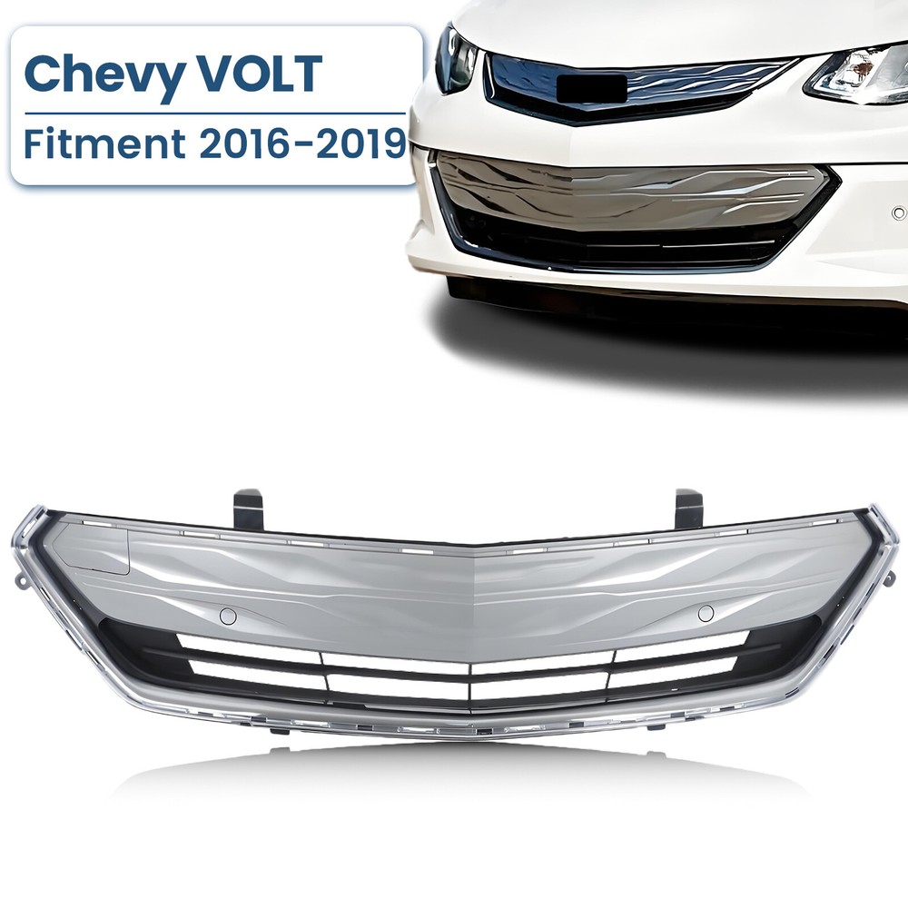 Front Lower Bumper Grille Grill W/O radar holes For 2016-2019 Chevrolet Volt