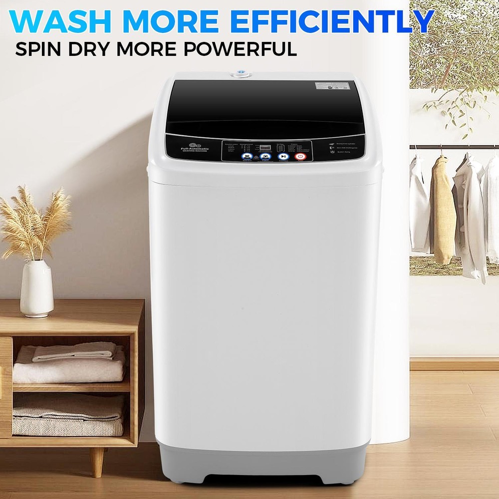 Full-Automatic Portable Washing Machine,Home Washing Machine with 10 Programs
