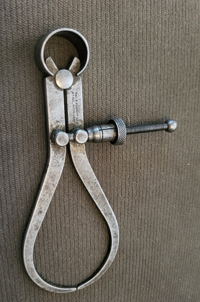 Starrett 4" Flat Leg Outside Caliper/Divider W Split Nut-B