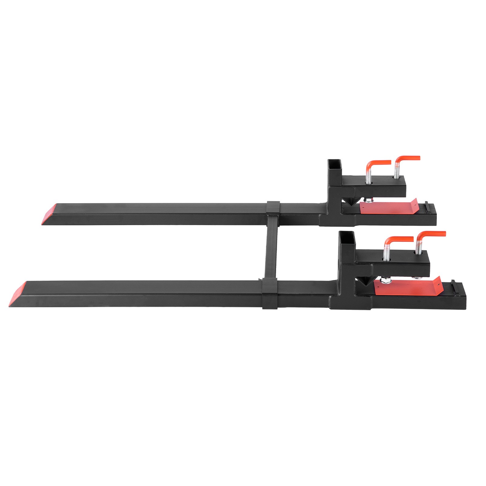 Uimoso 60 inch 4000 lbs Clamp On Pallet Forks, Tractor Forks with Stabilizer Bar