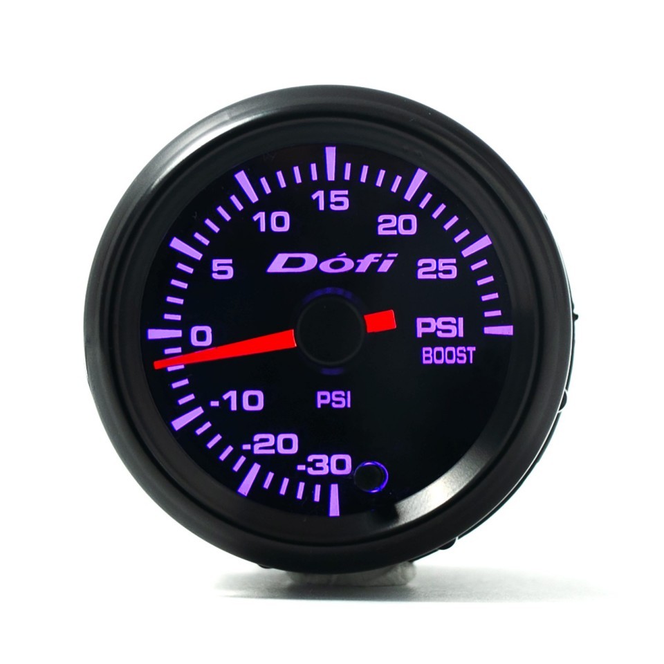 2'' 52MM 7COLOR UNIVERSAL POINTER LED -30~30PSI TURBO BOOST GAUGE METER W/SENSOR