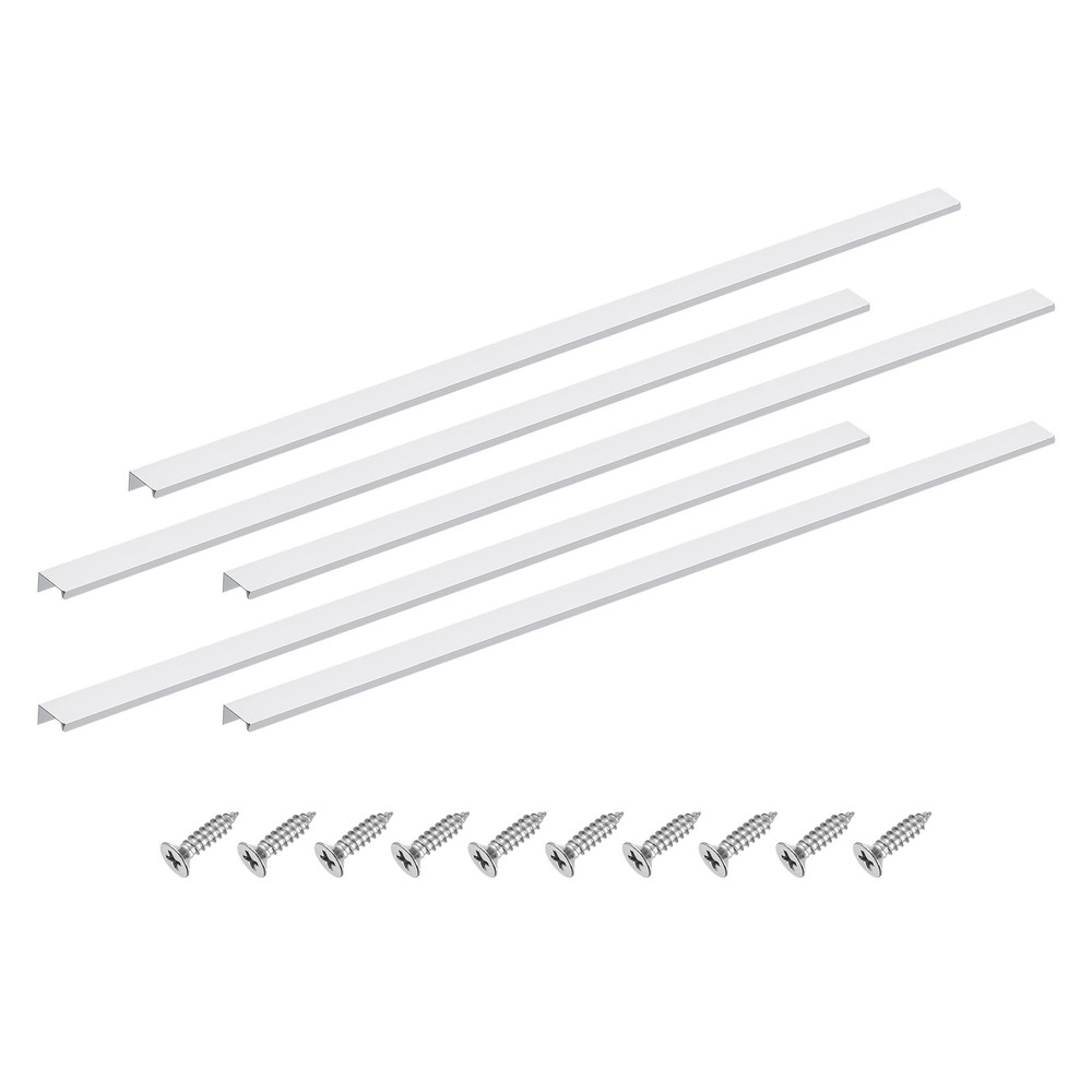 Cabinet Edge Finger Pull, 5pcs 800mm / 31.5" Hidden Cabinet Pulls, Silver