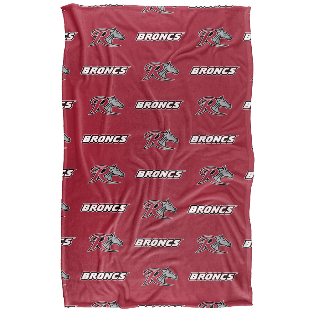 Rider University Logo Pattern Silky Touch Super Soft Throw Blanket