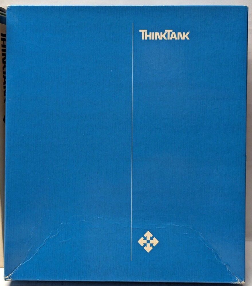 Vintage Think Tank PC Computer Program 1985 5.25" Floppy Disc Complete