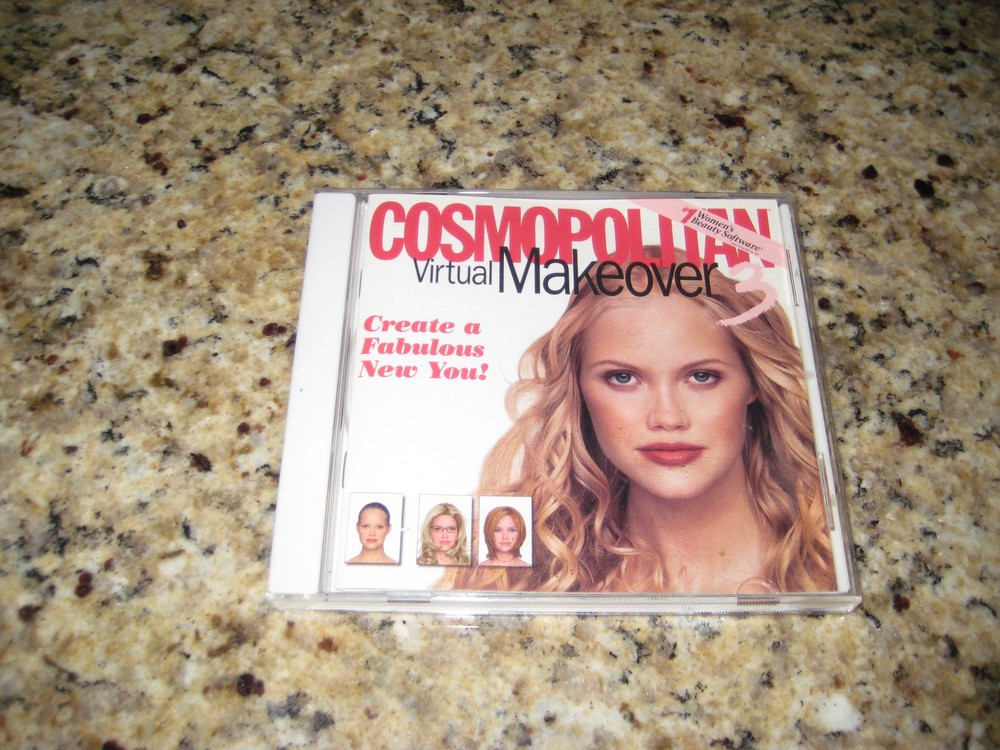 Cosmopolitan Virtual Makeover 3 PC CD-ROM 2000 Broderbund Mattel Windows 95/98