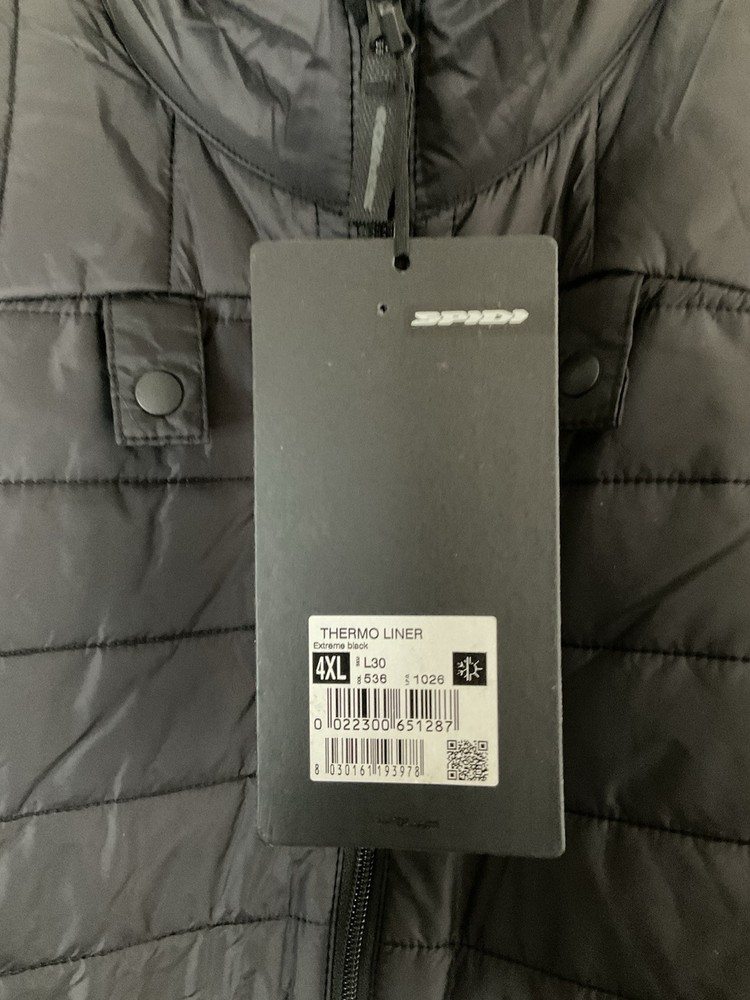 Spidi Thermo Liner Windproof Base Layer Jacket Extreme Black 4XL