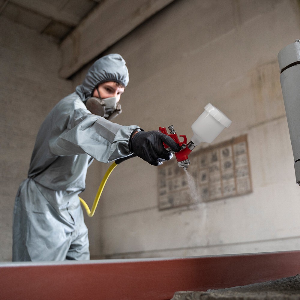 Car Spray Gun Gravity Feed Paint Gun Furniture Wall Painting 0.8/1.0mm Nozzles