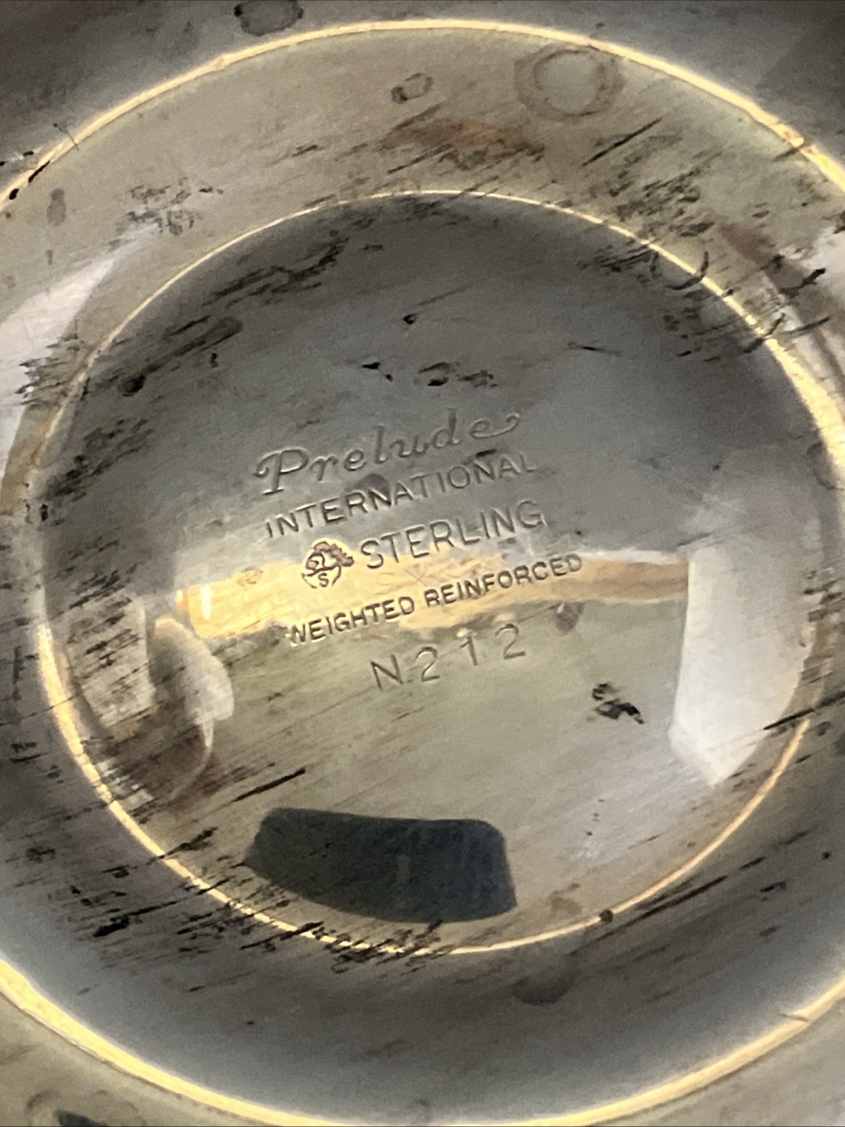 International Silver Prelude-Plain “Sterling Hollowware” Weighted Hurricane Lot