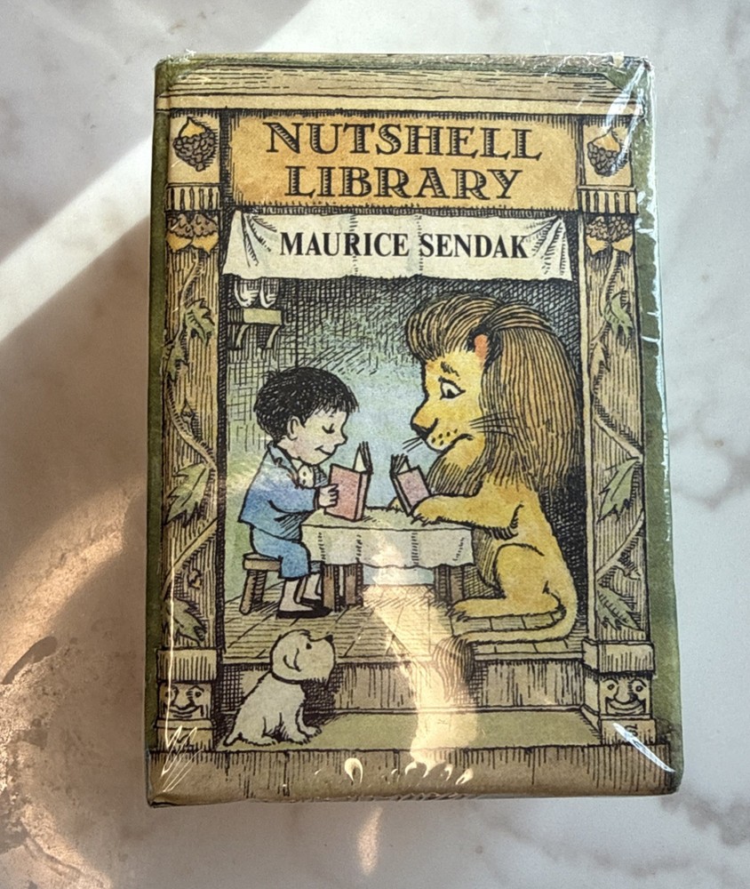 Nutshell Library by Maurice Sendak 1962 4 Mini Books HC Dust Jackets Case
