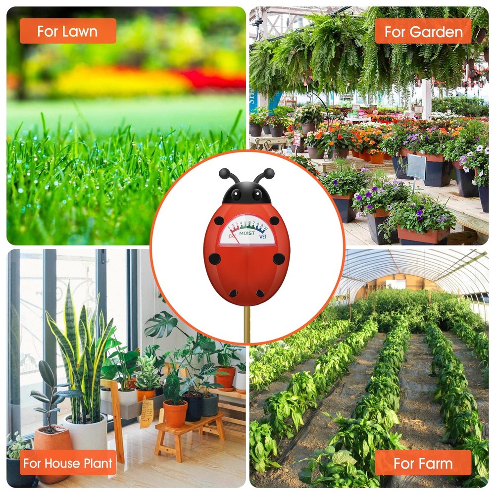 UNIWA Soil Moisture Meter, Plants Gardening 1Pack, Red 1Pack