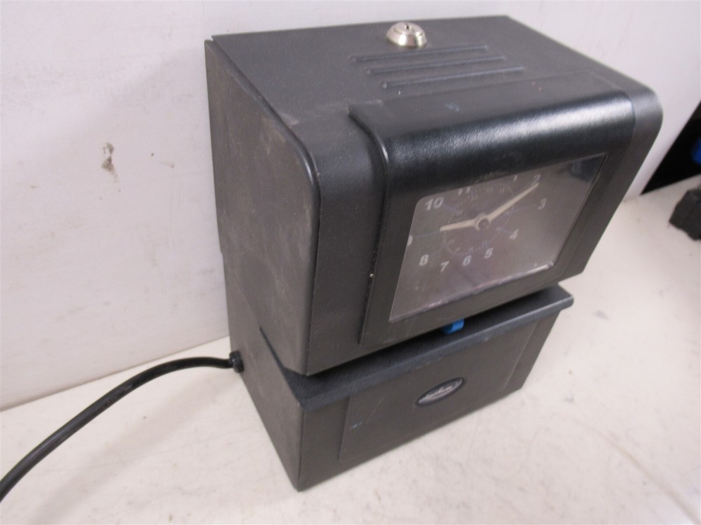 Lathem 4001 Time Recorder Automatic Punch Time Clock Analog Clock Face Unit
