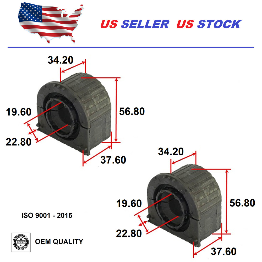 Stabilizer Bar Bushing Pair Front for Porsche Panamera 2010-2016 "Check Details"