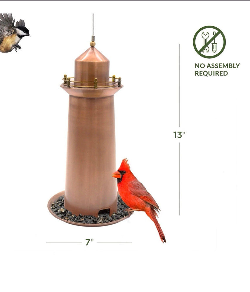 Good Directions Copper Lighthouse Bird Feeder-BF306VB