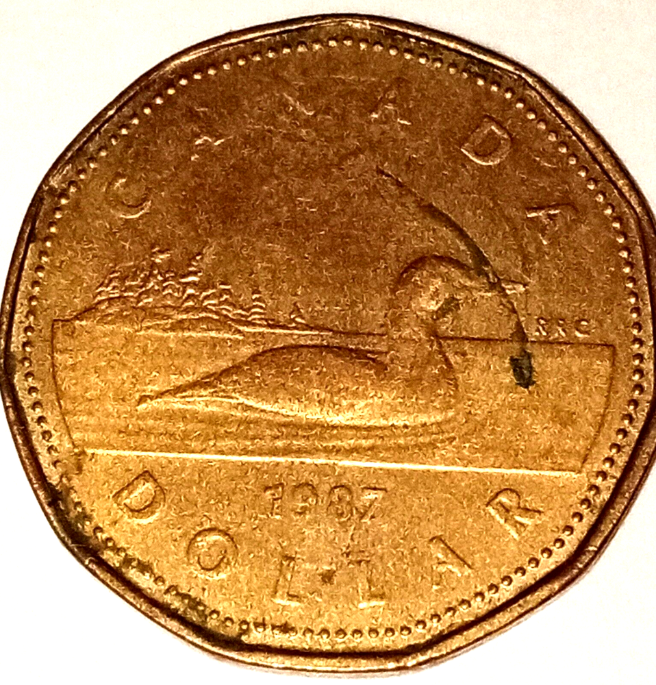1987 Canada One Dollar Coin. Canadian Loonie