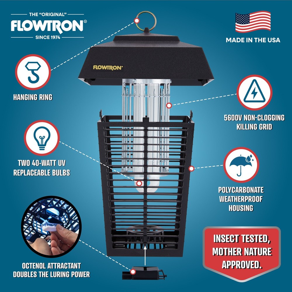 Flowtron Replacement Durable Top Cover for BK-80D Bug Zapper