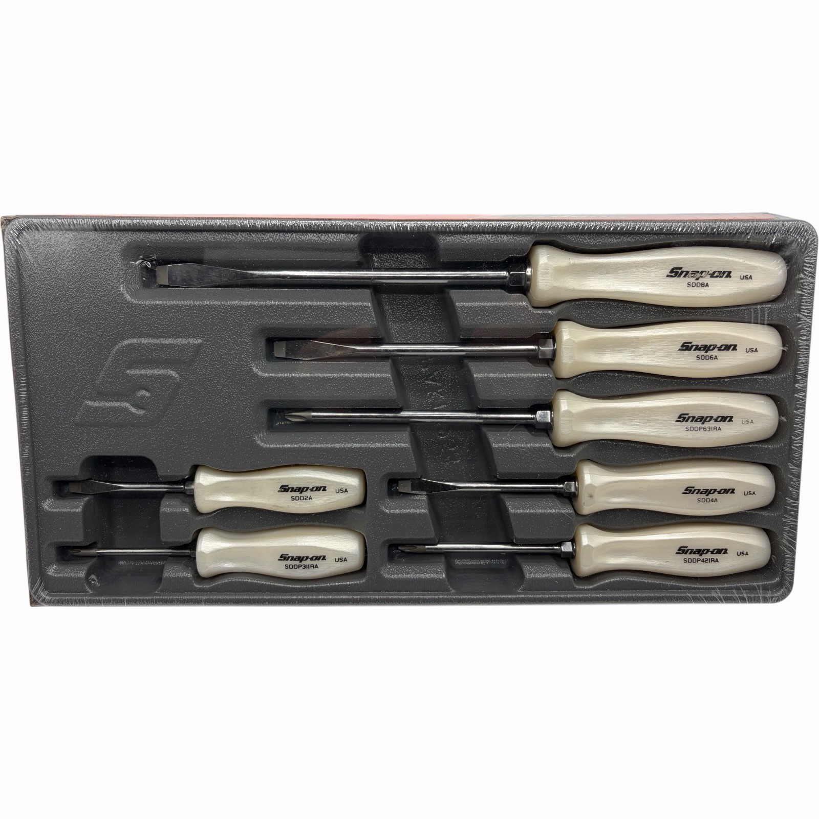 Snap On Tools Pearl White Hard Handle Combination Screwdriver Set SDDX70APW