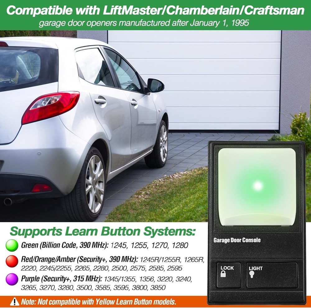 Complete Garage Door Wall Keypad Kit - Illuminated, Secure Control Solution