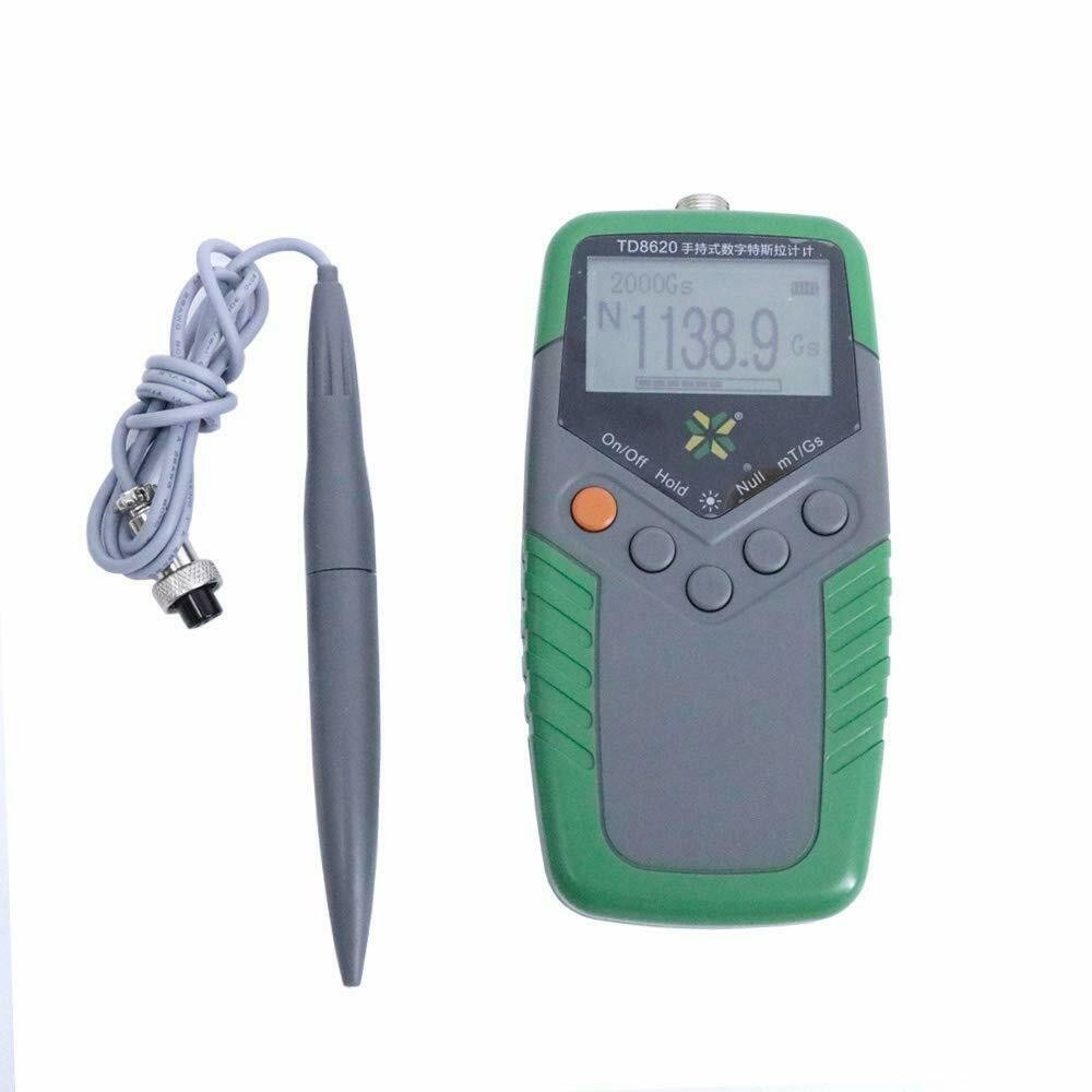 Digital Handheld Teslameter Tester with Resolution 10μT Display Class 2 Accuracy