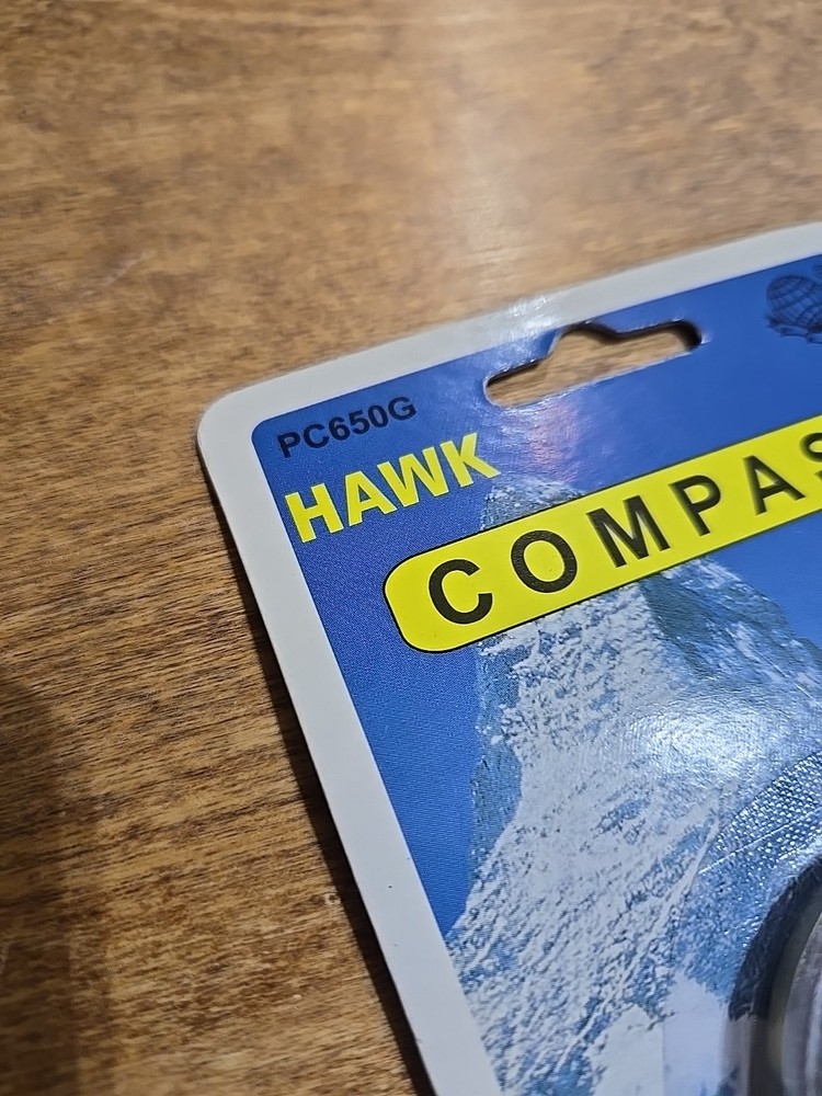 Hawk Brass Folding Compass w/ Lanyard Loop