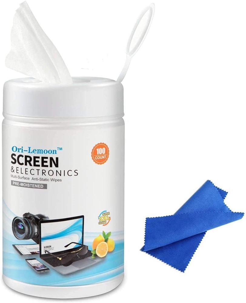 Monitor Wipes, Pre-Moistened Computer Screen Wipes for 100 Count (Pack of 1)