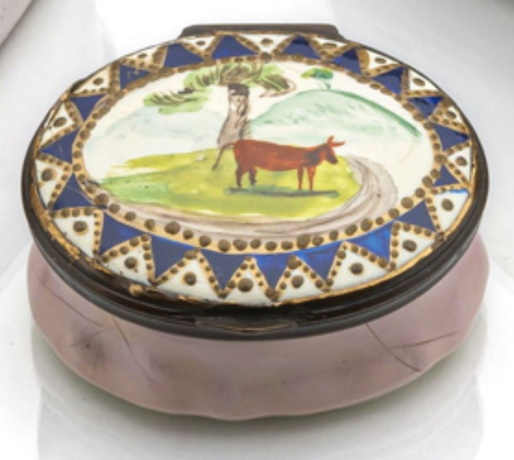 18th Century Copper Enameled Snuff Box
