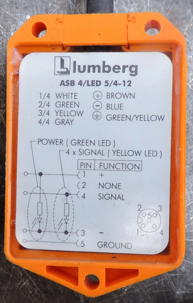 Lumberg ASB 4/LED 5/4-12 Micro Distribution Block 4 Port