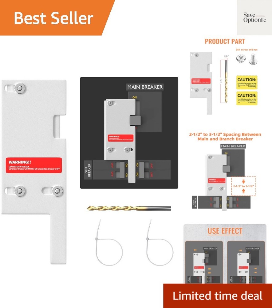 Generator Interlock Kit Compatible with GE General Electeric 150 or 200 Amp P...