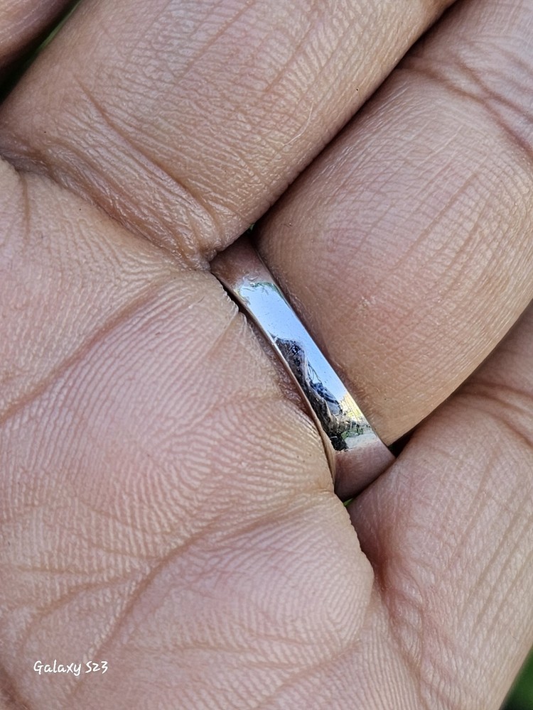 Emerald cut .9ct Created Emerald Platinum Technibond Size 8 Ring w/ Warranty