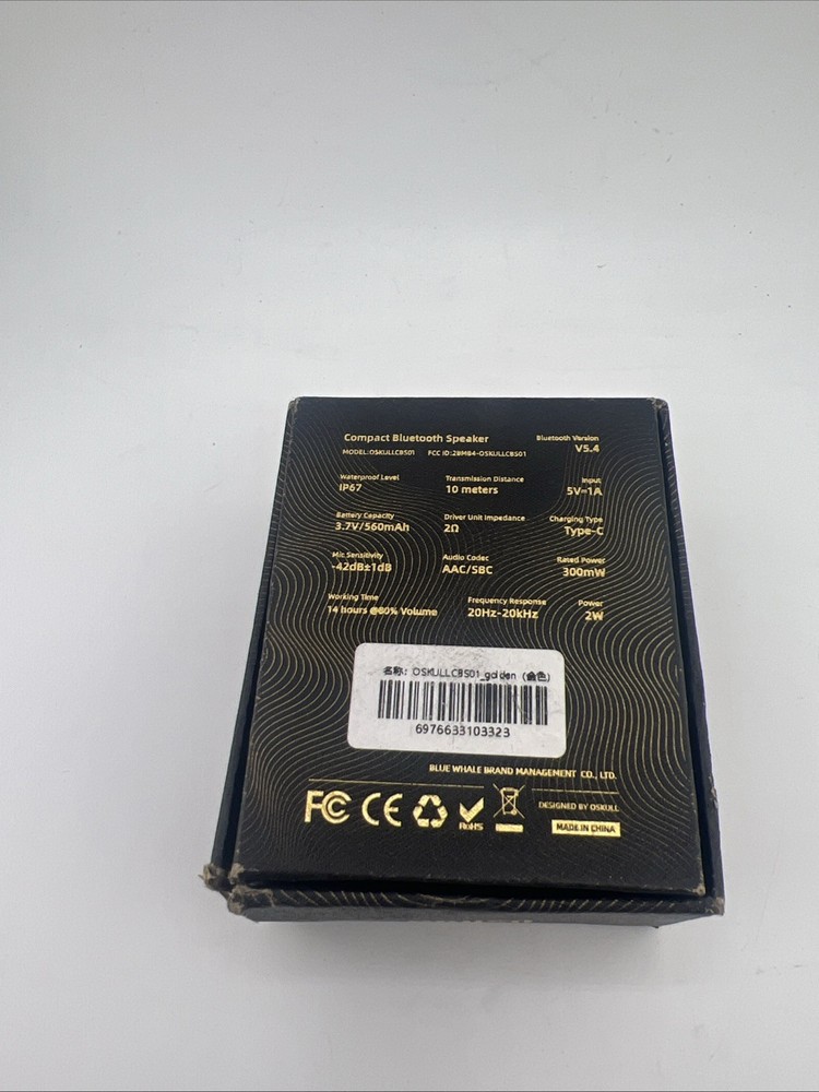 OSKULL Compact Bluetooth Wearable Waterproof Speaker OSKULLCBS01