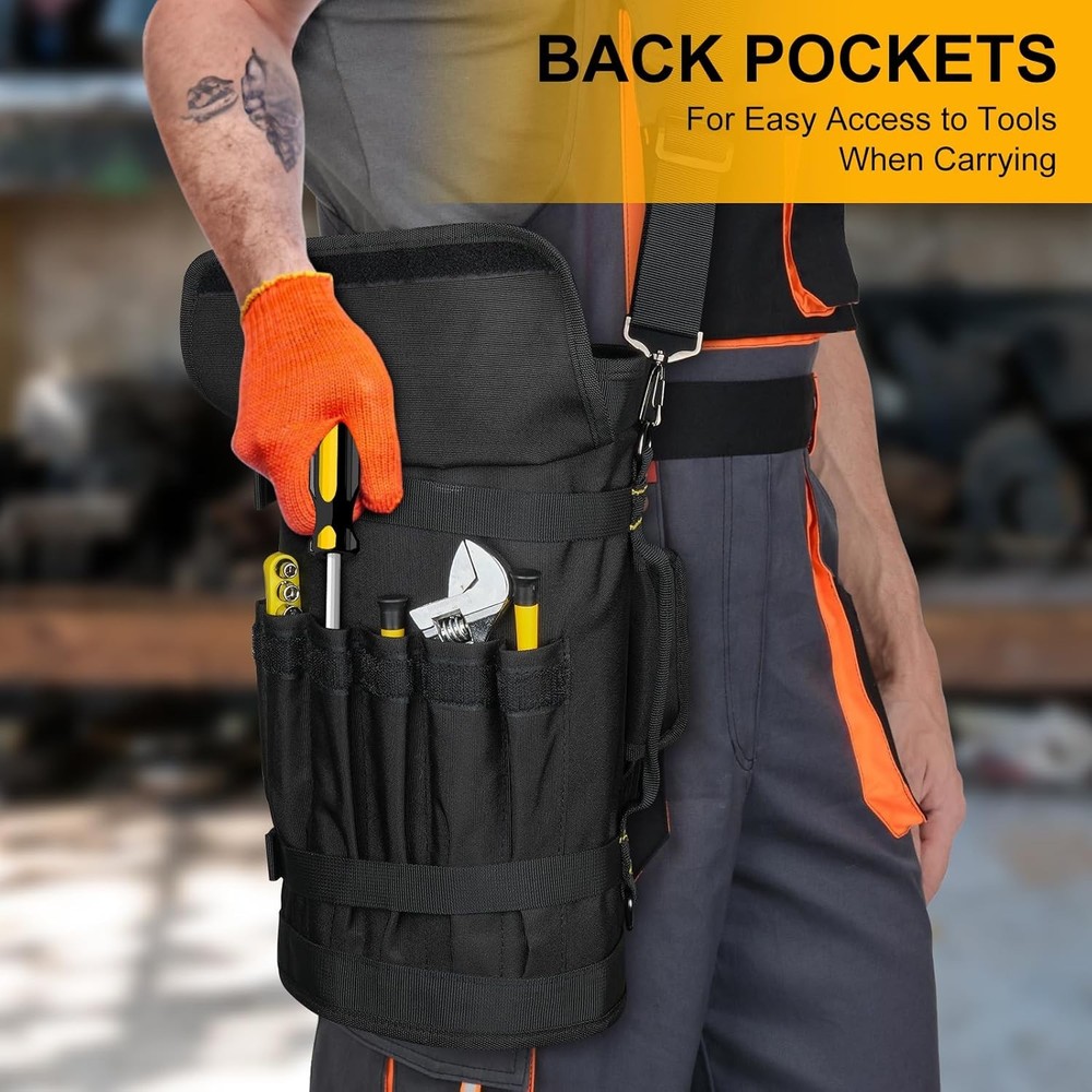 Tool Bag,Large Roll Up Tool Bag Organizer,13 Pockets Tool Roll Storage Pouch