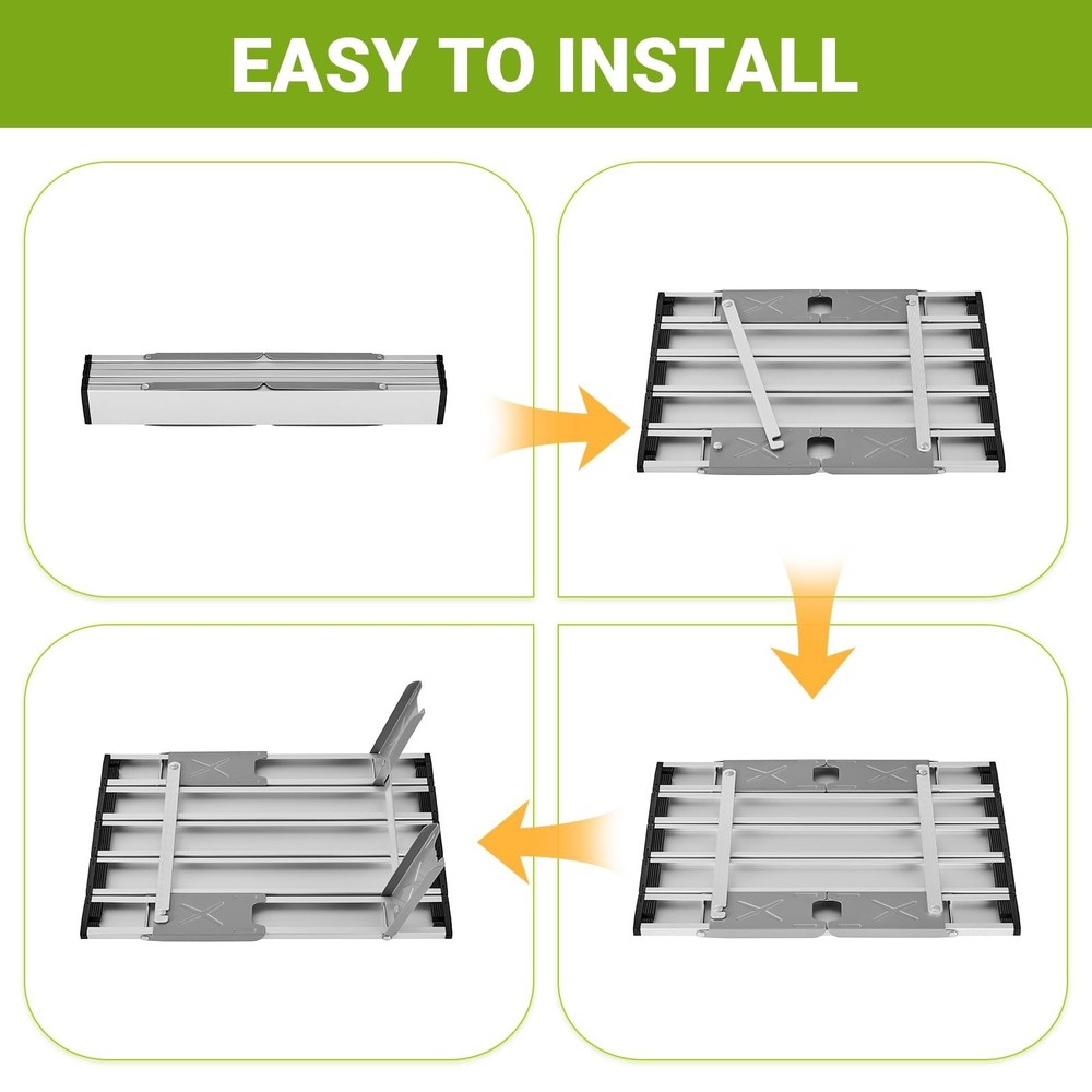 ATEPA Small Camping Table, Ultralight Portable Beach Table Folding Compact Ca...