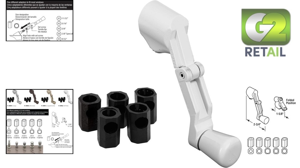 Modern Diecast Window Crank Handle - Folding Design for Enhanced Functionality
