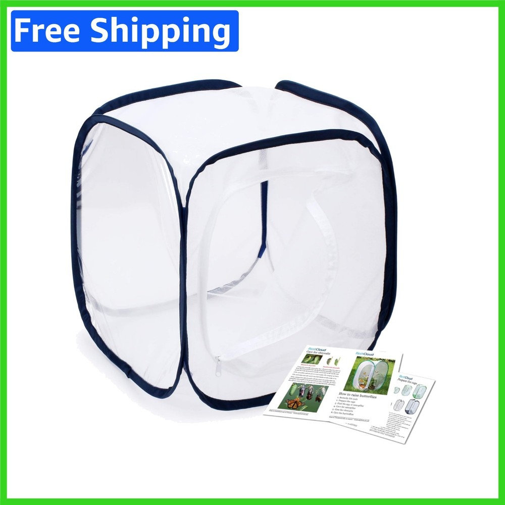Breathable Mesh Butterfly Habitat Cage for Monarch Caterpillar Experience