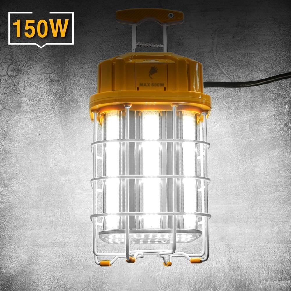 150W LED Temporary Work Light Linkable Square Work Light 5000k 100-277VAC Yellow