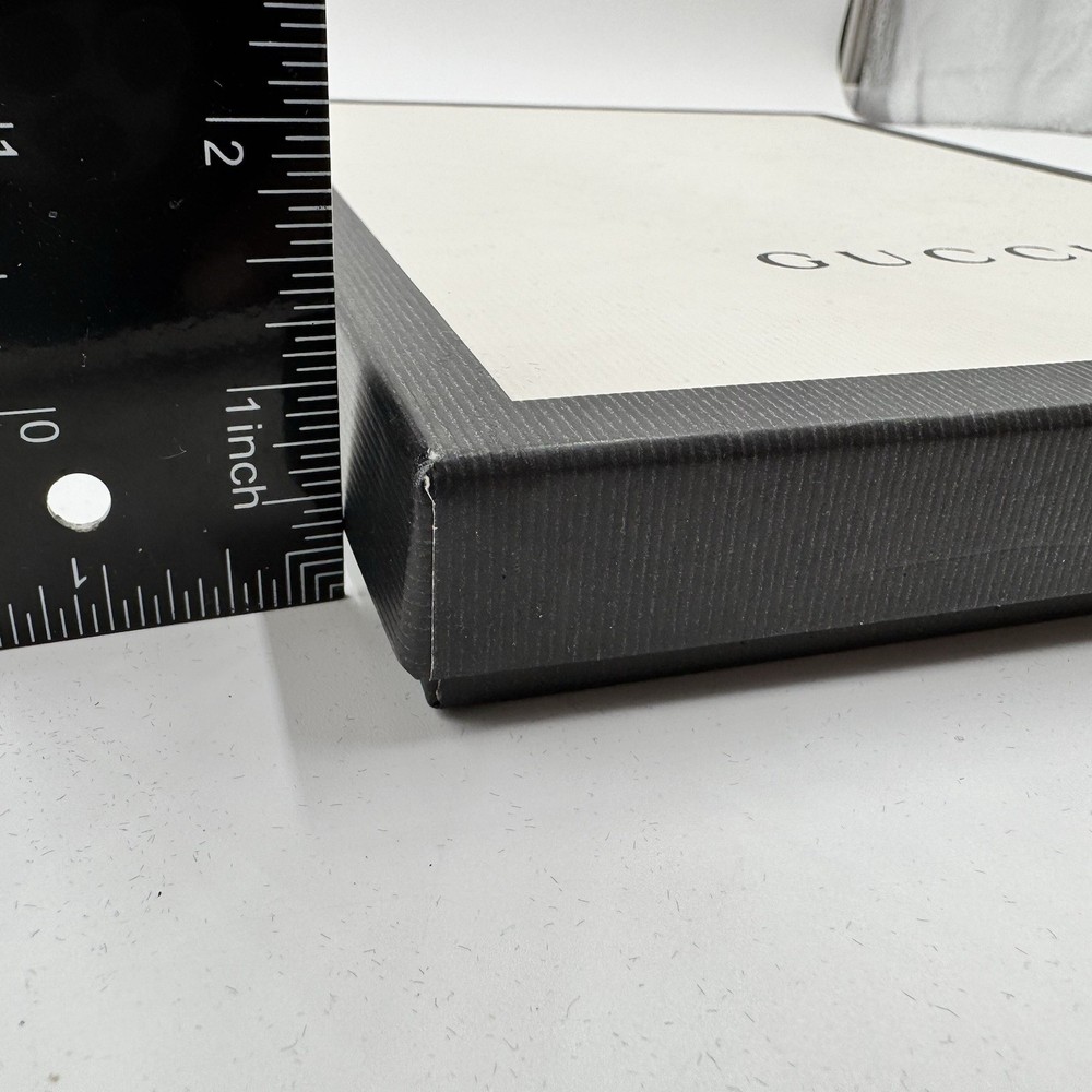 GUCCI EMPTY BOX 9” X 6.5” X 1.5 in WITH INSERTS Envelope Tissue Sample Perfume