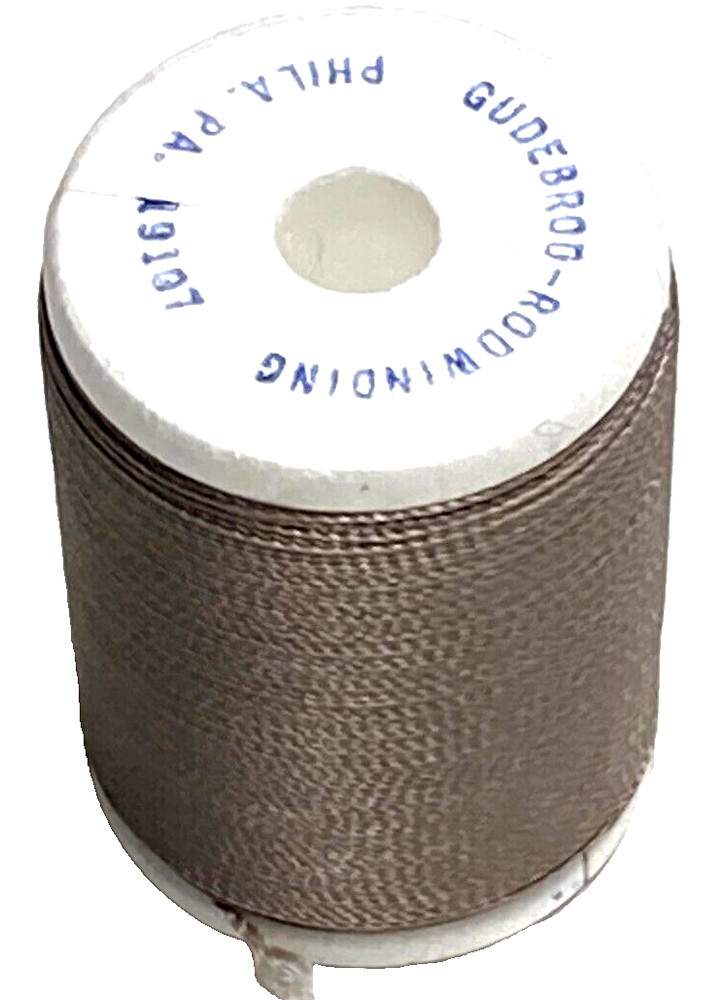 Gudebrod Nylon Thread Gray Ash Metallic Type EE 50-Yard Spool