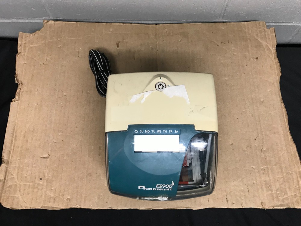 Acroprint ES900 Electronic Payroll Recorder Time Stamp Machine -Not Working