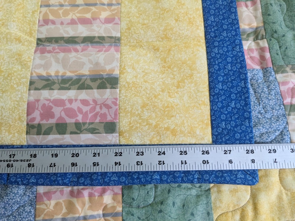Spring Quilt Handmade 104" X 72" Patchwork With Sham Thin Lightweight Stunning