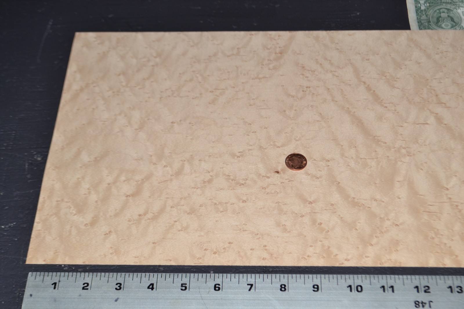 Birdseye Maple Raw Wood Veneer Sheet 10.5 x 36 inches 1/42nd thick 8630-41