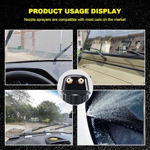 2pcs Front Windshield Washer Nozzles, Front Windshield Washer Nozzle kit and