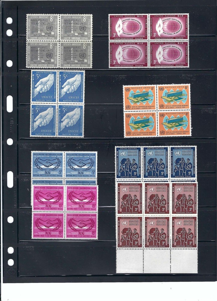1960's Assorted Blocks of 4 - Mint Never Hinged (2201)