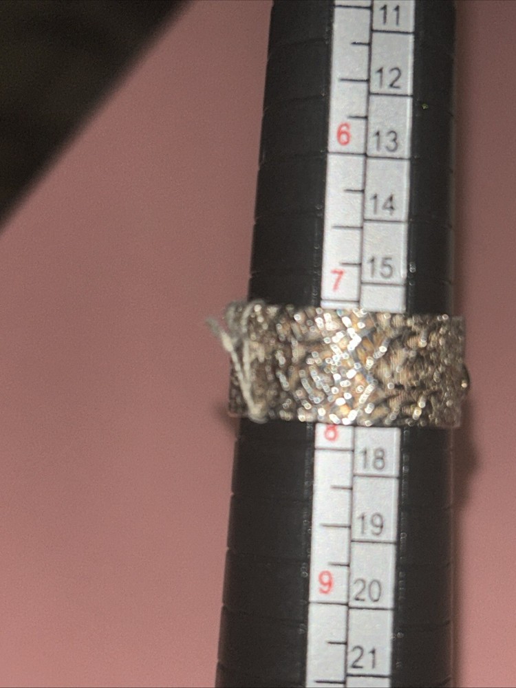 925 Sterling Silver Two toned Tanzanite Ring Size 7.5