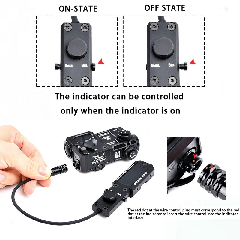 PERST-4 Laser Switch/KV-5P Metal Tail Switch Tactical Control Device-Black
