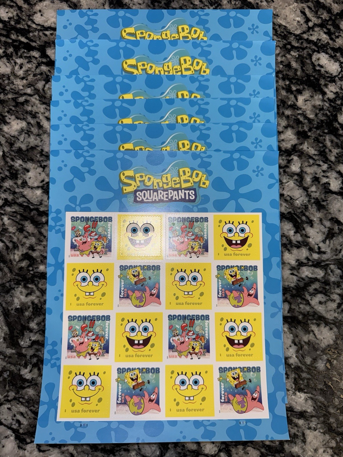 2025 USPS SHEET OF 16 FIRST CLASS LETTER STAMPS SPONGEBOB SQUAREPANTS 78¢
