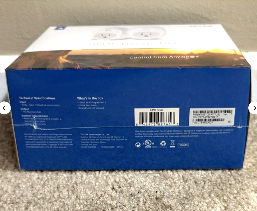 TP-Link Smart WiFi Plug 2-PACK HS100 Alexa Google Home Remote Control Outlet Ech