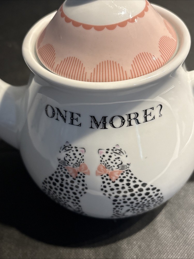 Ellen Studio Magenta Cheetah Teapot
