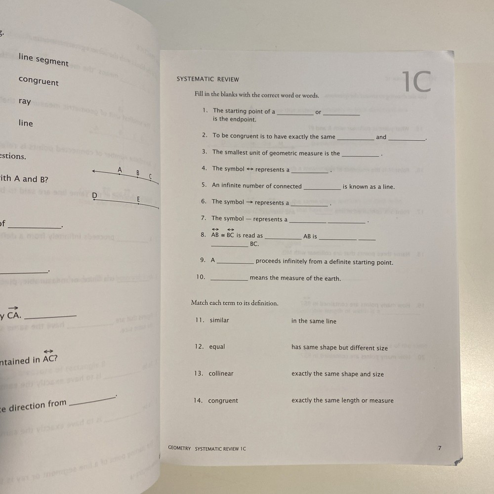 Math-U-See Geometry Student Workbook and Tests